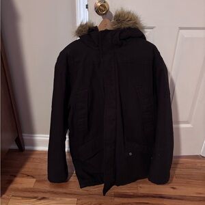 Timberland Men's Black Hooded Puffer Jacket